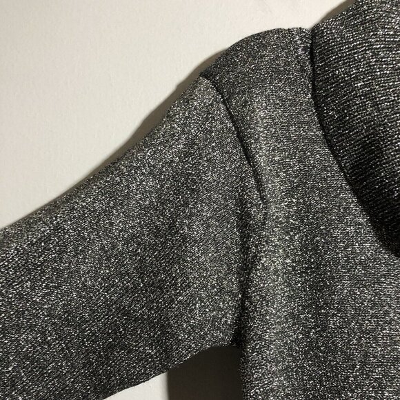 Jeanne Pierre Wool Sweater Lambswool Jumper Women Size M Cowl Mock Metallic Y2K - Picture 5 of 12